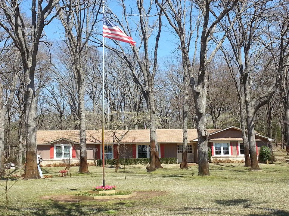 my parents front yard. dad has worked so hard to make home beautiful