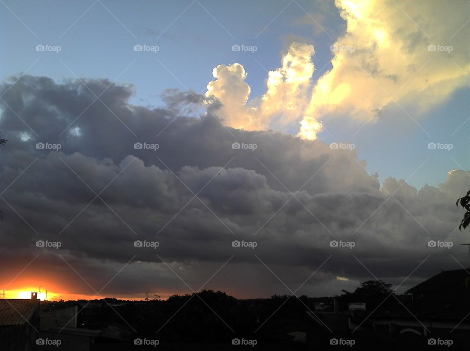 Storm in sunset, Campo Grande 