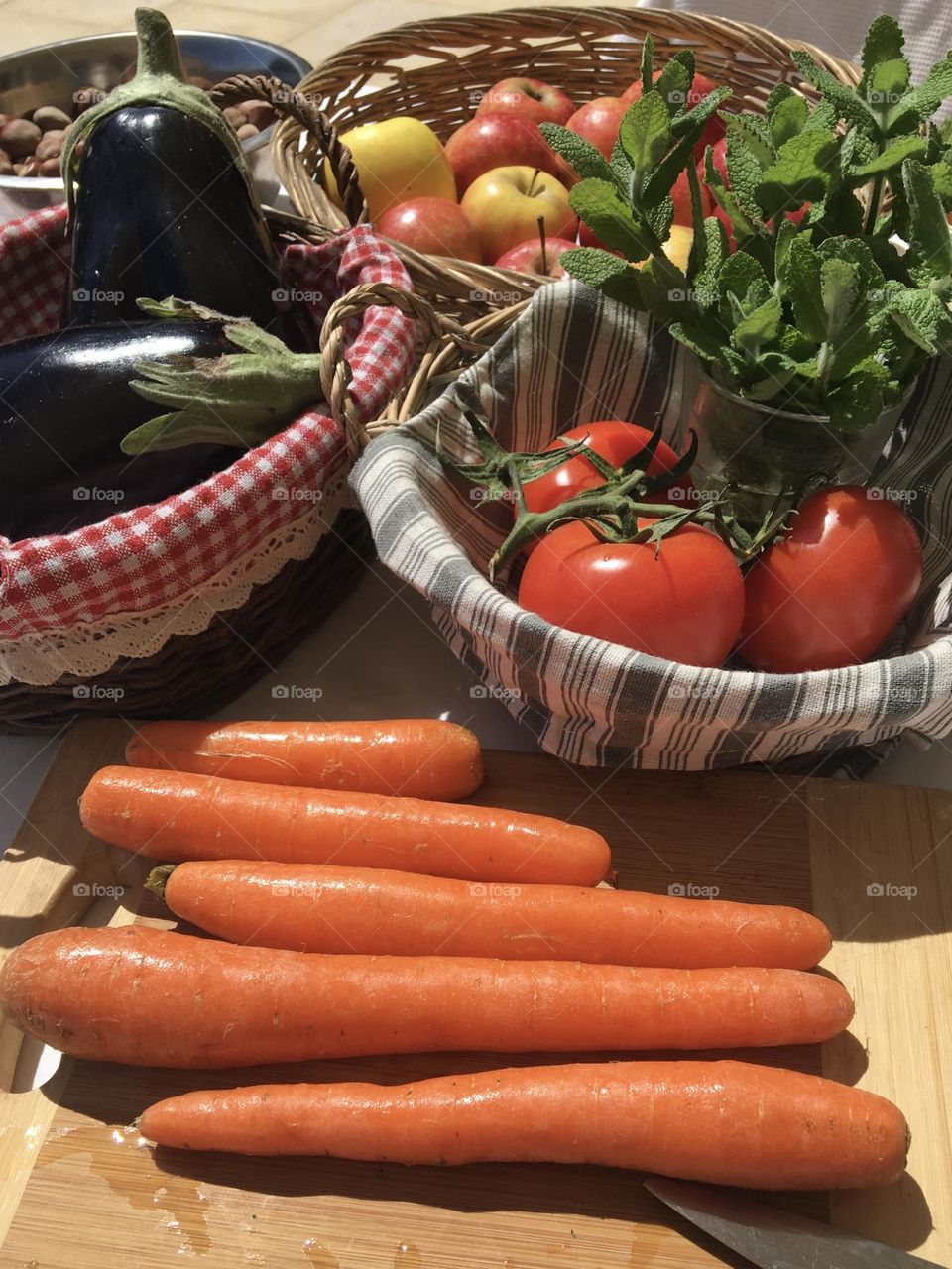 Fresh veggies ready for cooking 