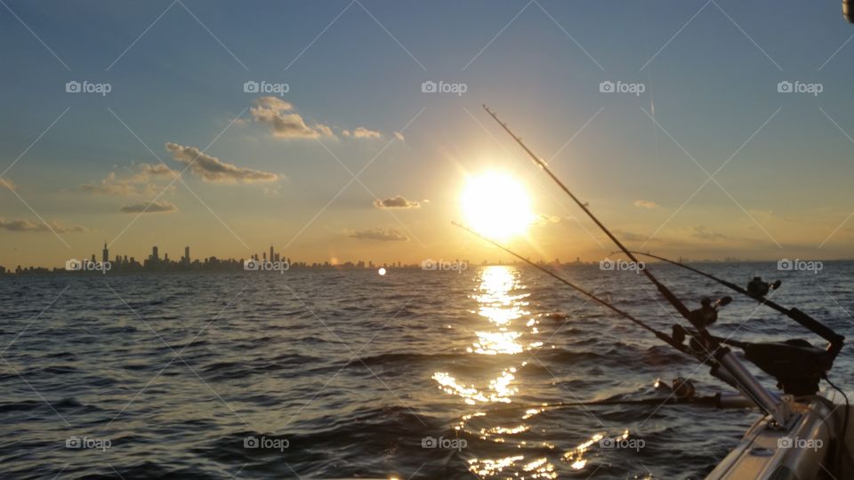 Fishing Lake Michigan