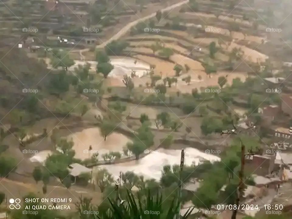 Glory be to God, the magnificent and picturesque view and the natural green trees are a view that is nothing more wonderful than it