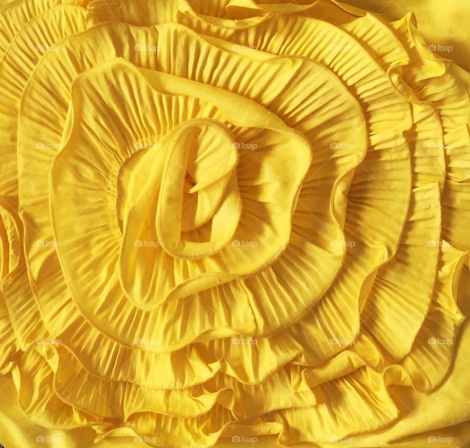 Handmade yellow organza flower