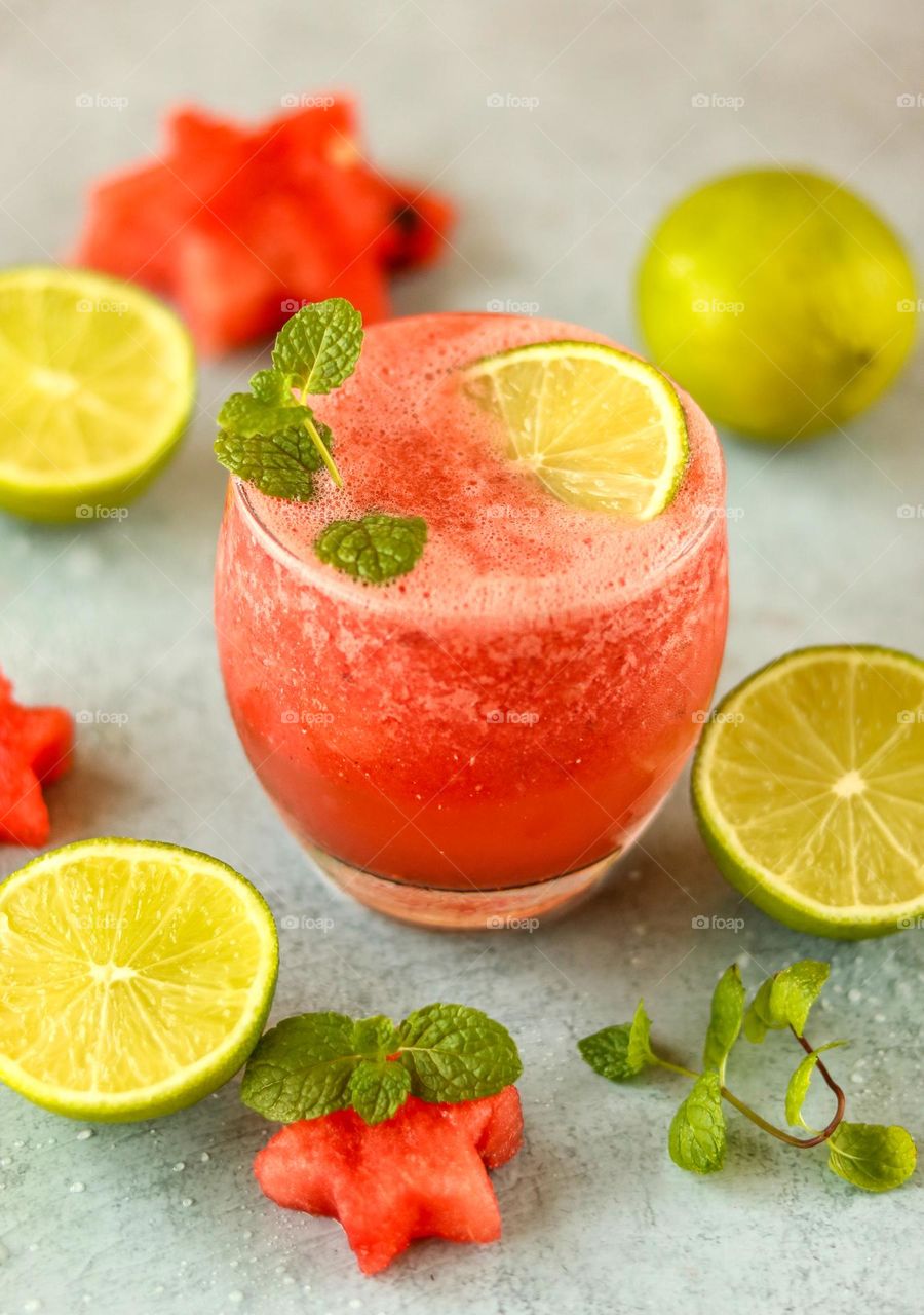 Watermelon and Lime Slushie