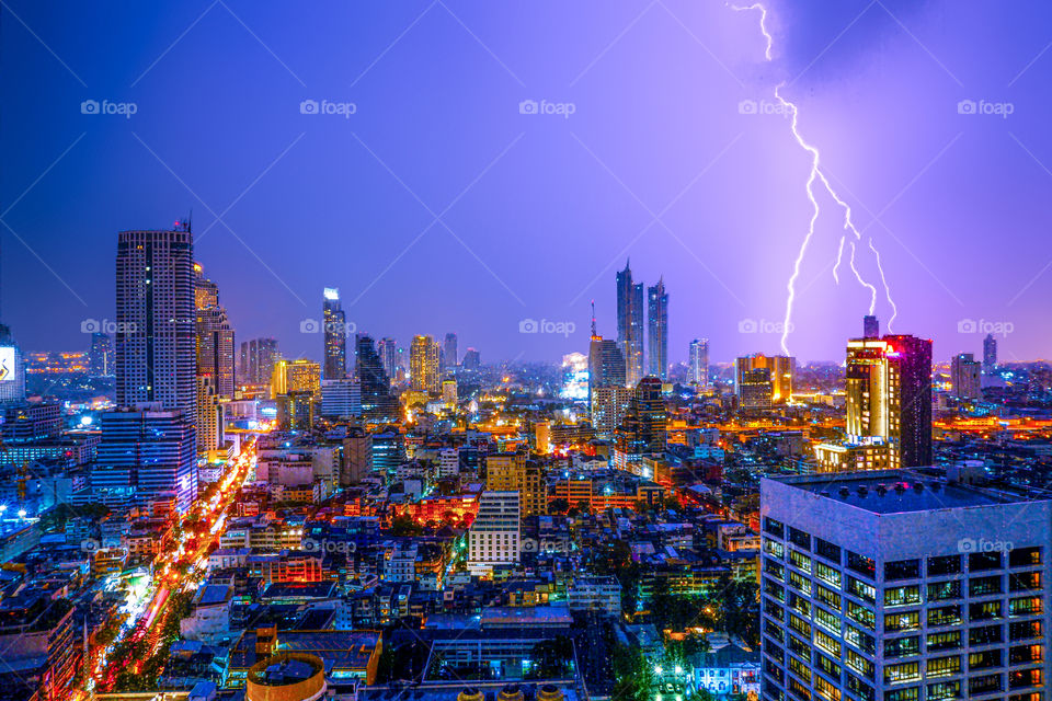 A thunderstorm over Bangkok