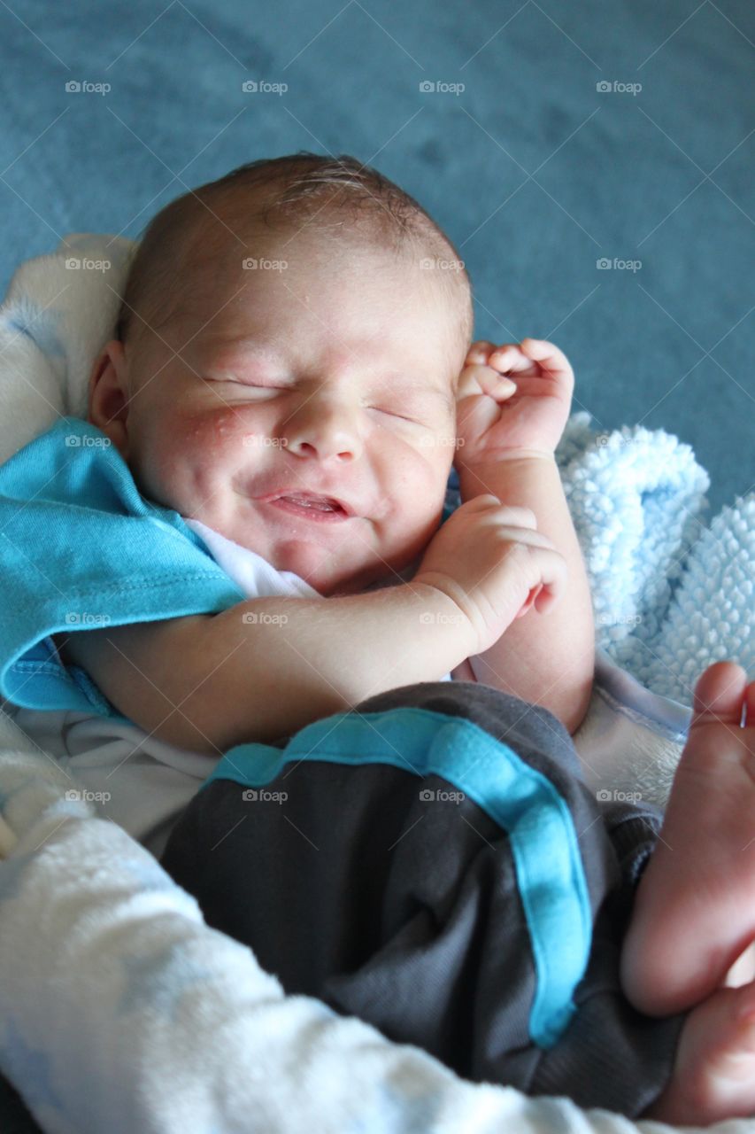 Close-up of a cute sleeping baby