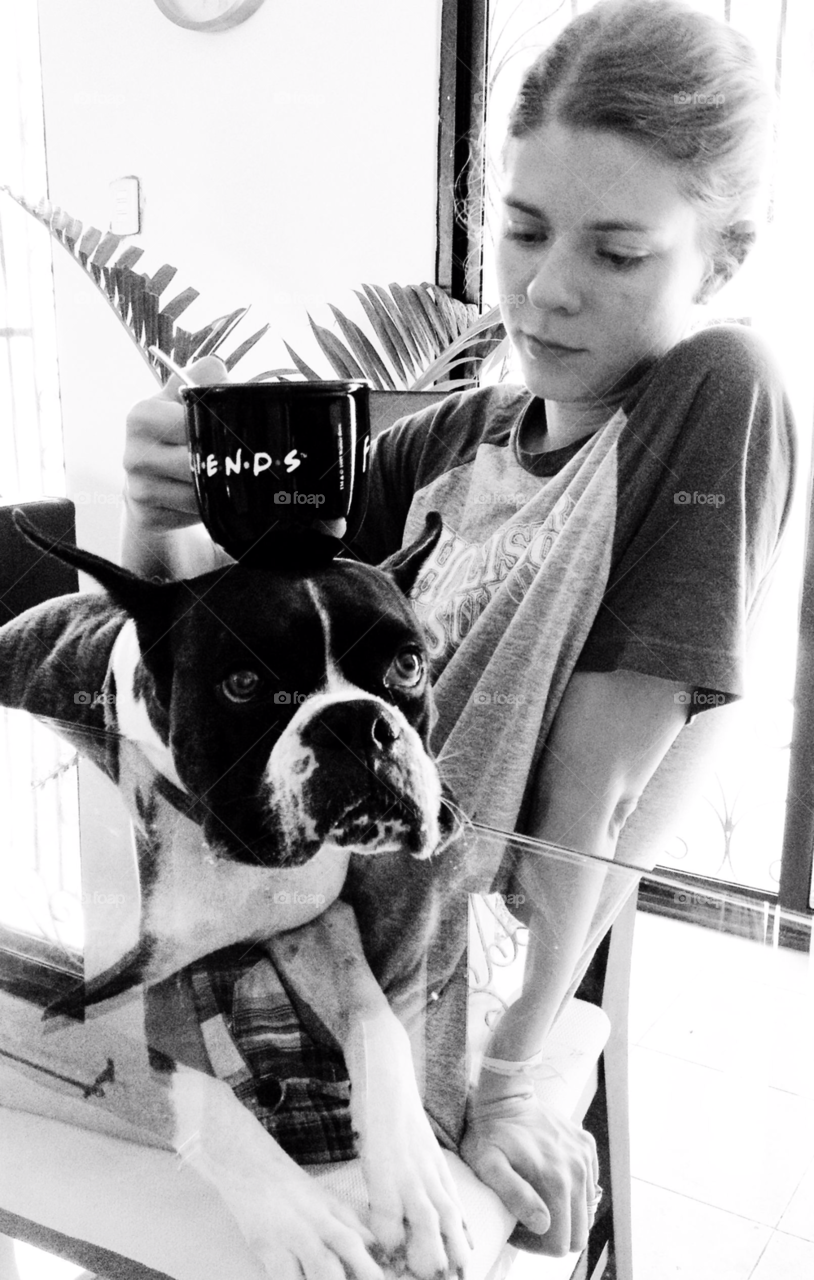 coffee morning dog love by javiercorrea15