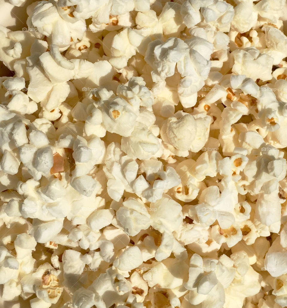 Popcorn background detail close up