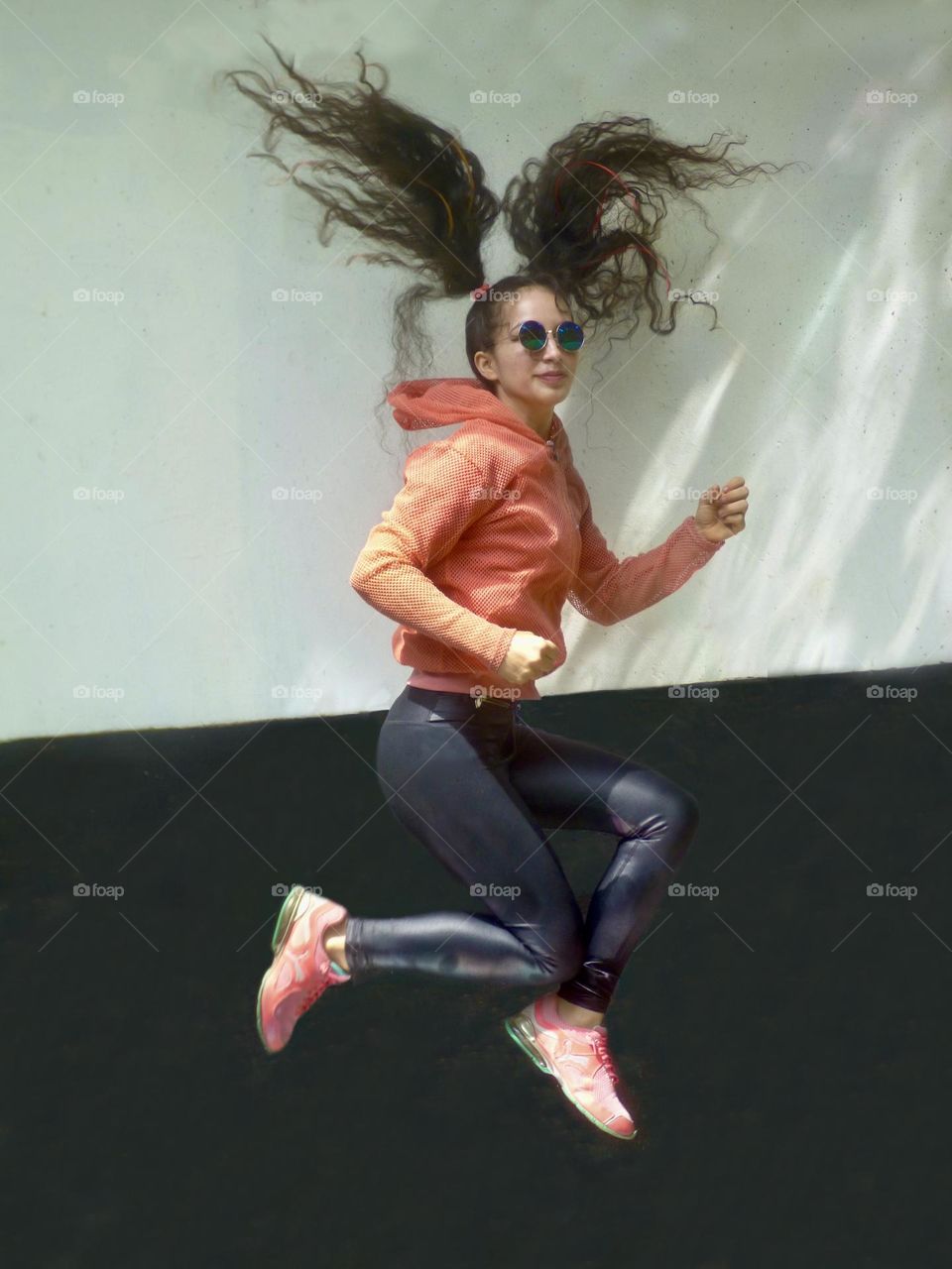 Jumping. Girl