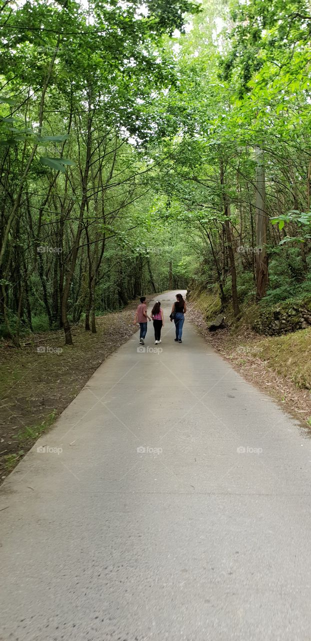 caminata por montaña