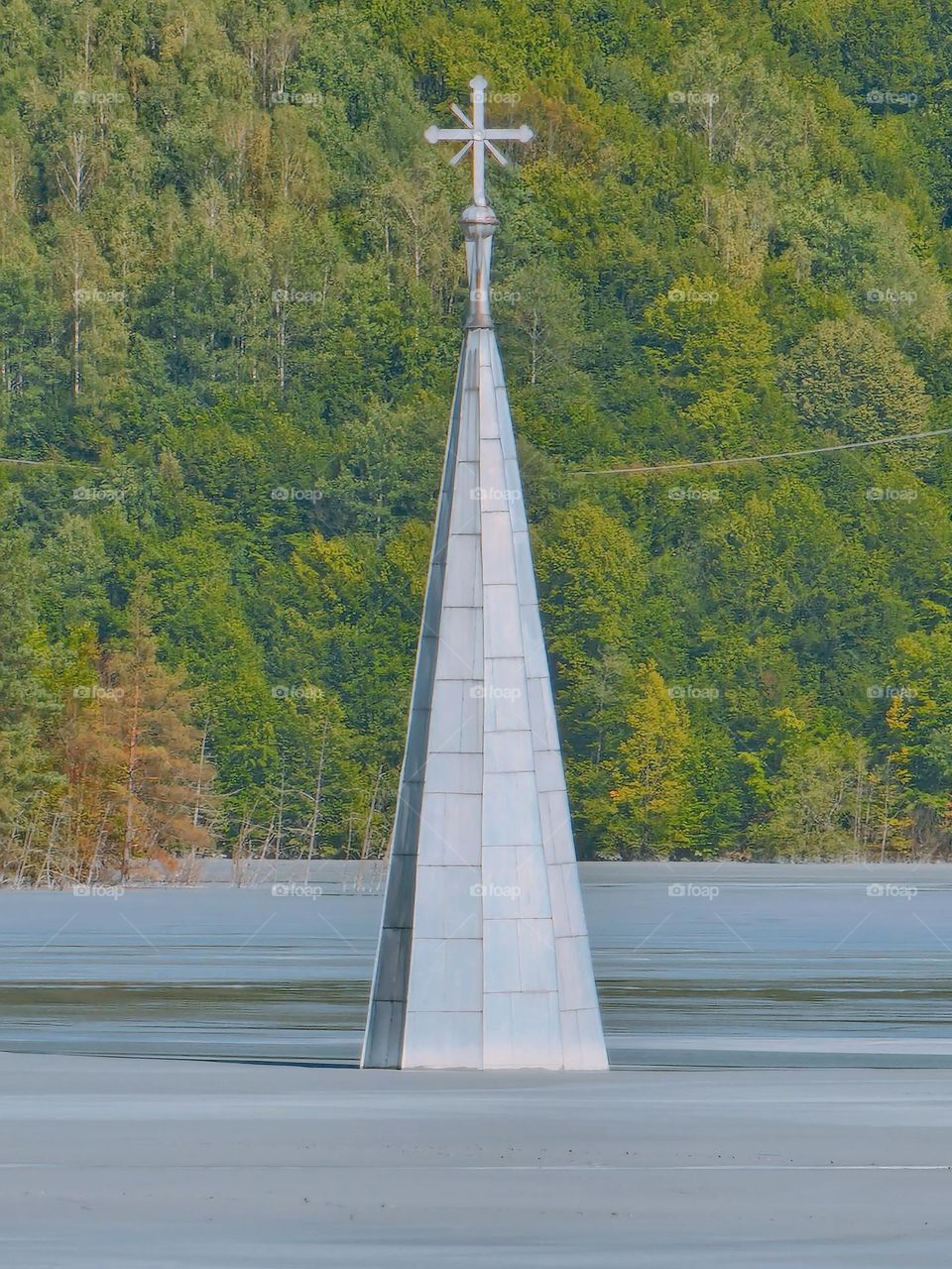 the sunken church from the village of Geamana