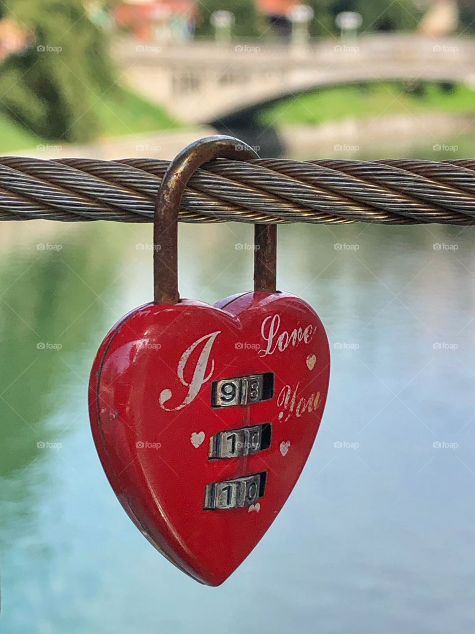 Heart shaped lovelock 
