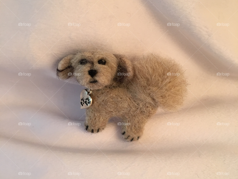 Needle felted dog 