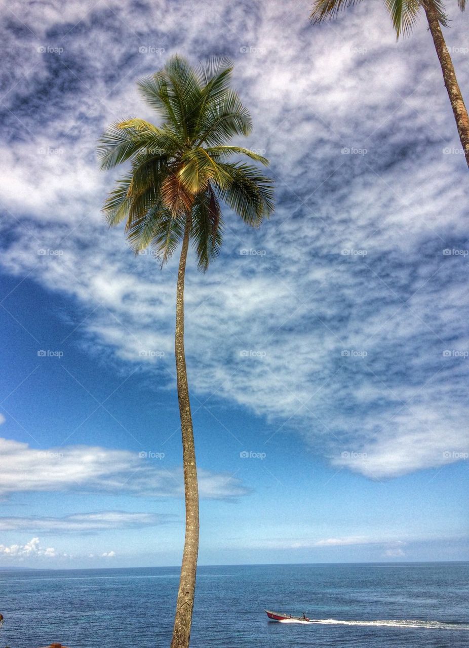 Blue sky against sea