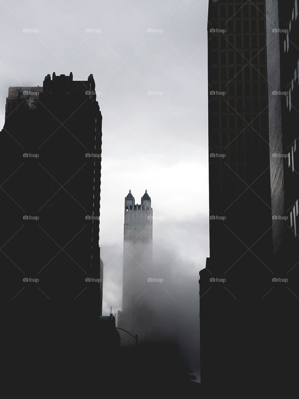 foggy city
