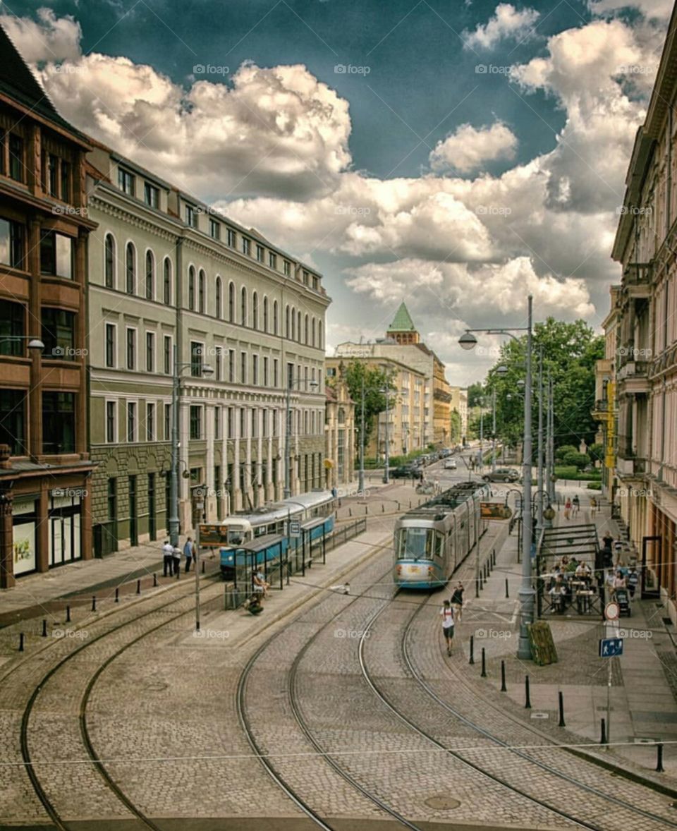The beautiful streets of Wroclaw, Poland.