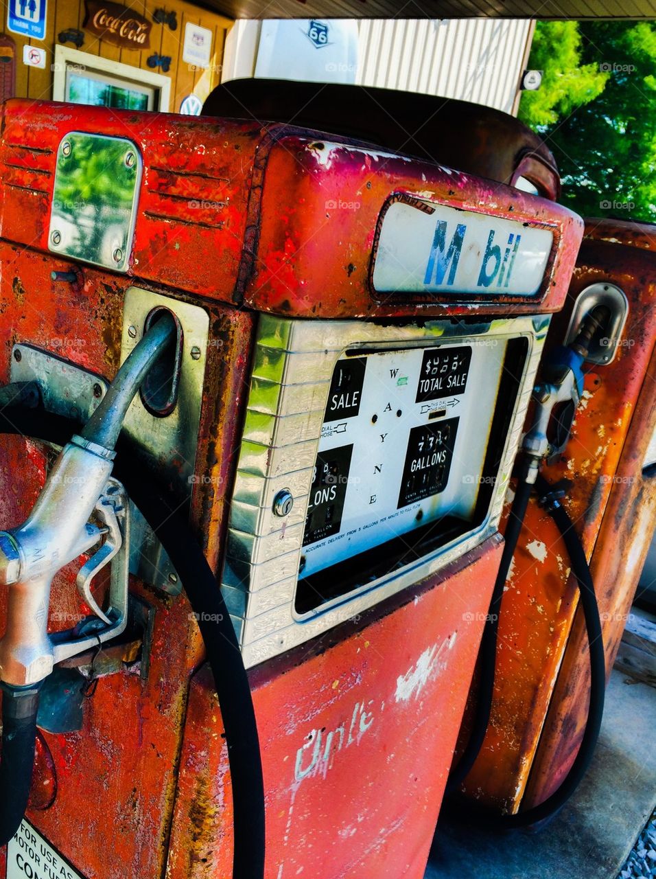 Old gas pump