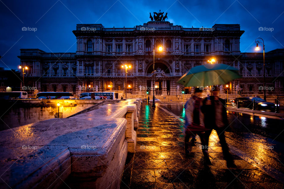 Rainy night in Rome