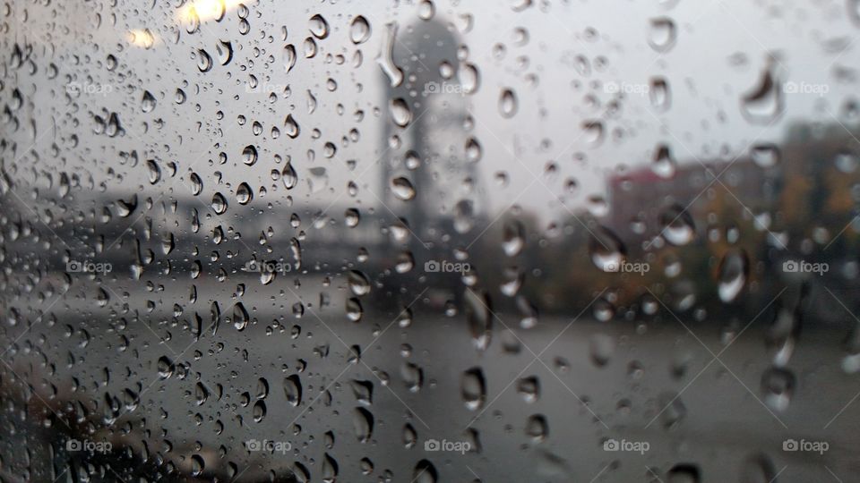 bridge view through the rain