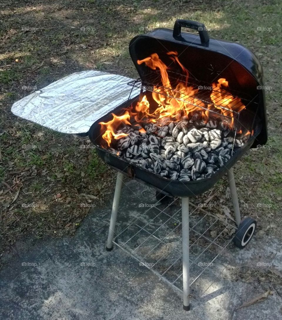 Prepping Grill 