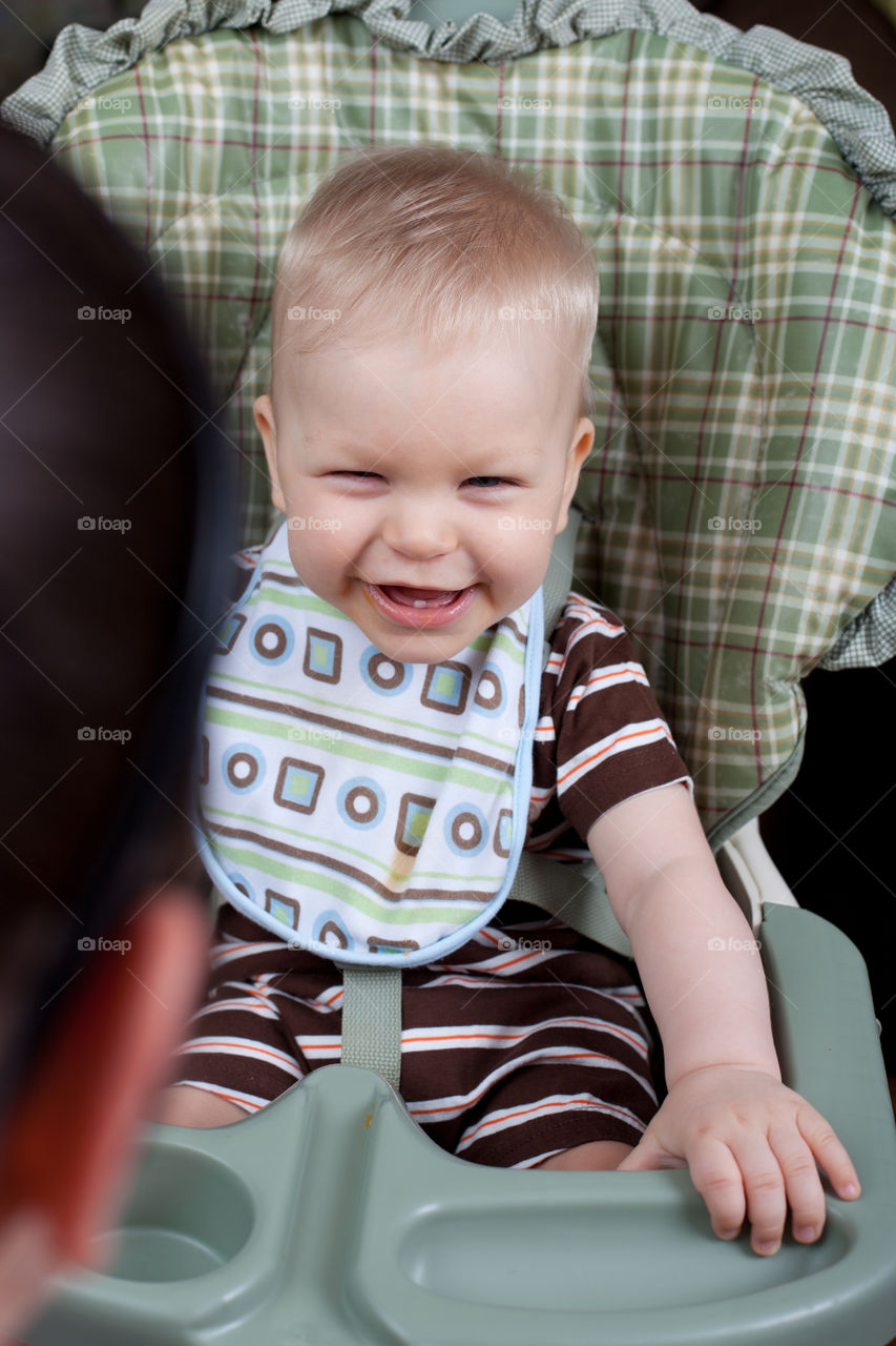 happy baby boy laughing by gene916