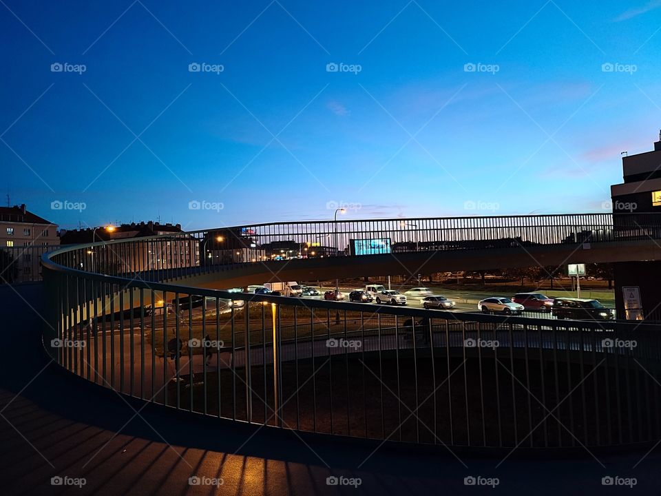 Sunset on the bridge.