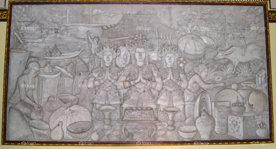 Sculpture of The Traditional Culture of Palembangnese that Located in Balaputra Dewa Museum Palembang South Sumatera