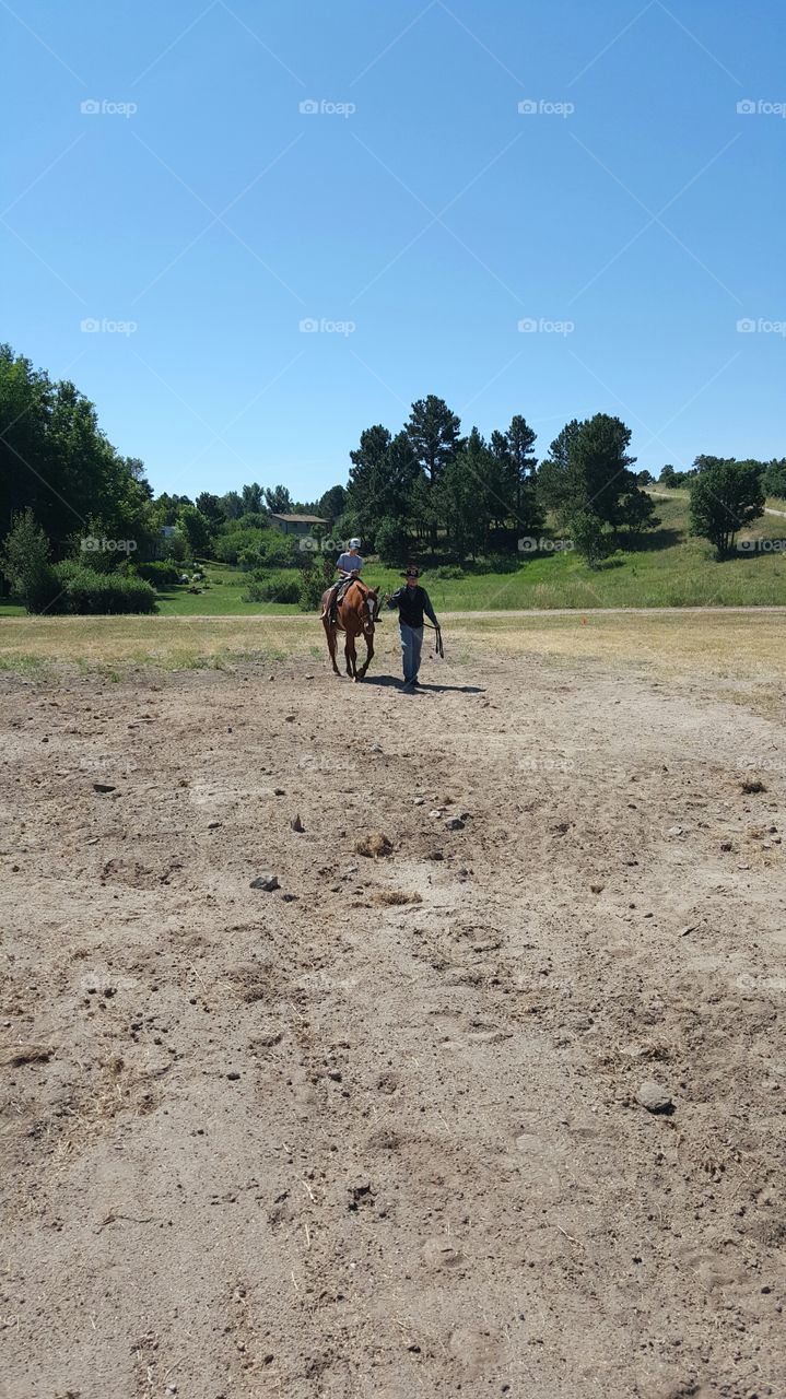 Learning to ride.