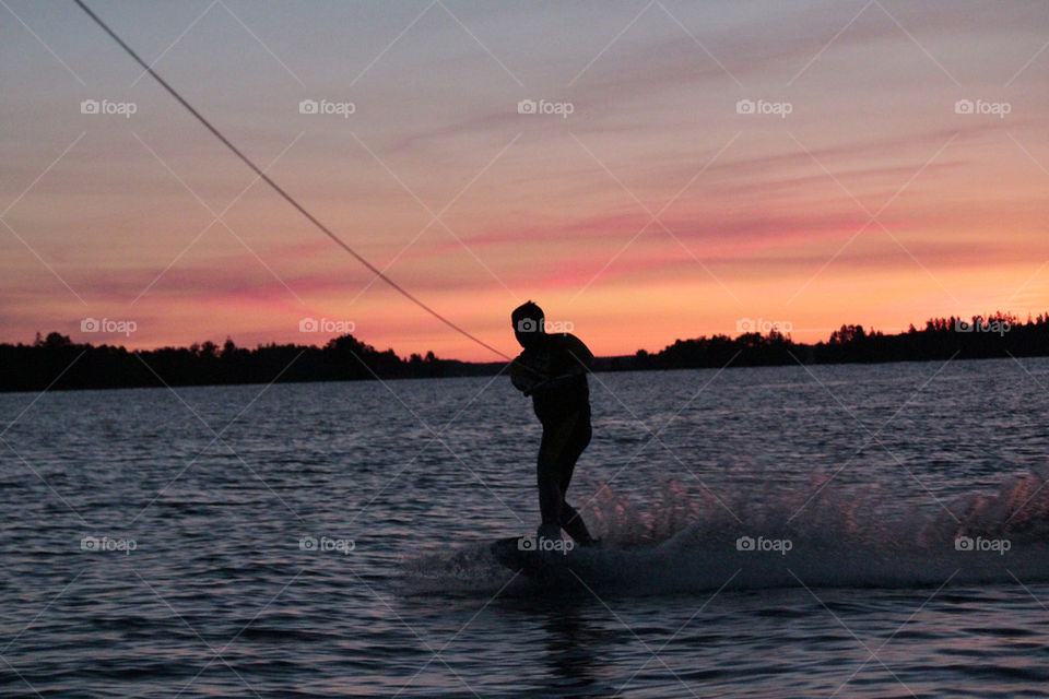 sport summer sunset lake by istvan.jakob