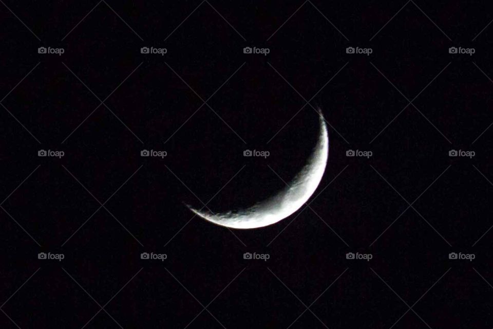 Beautiful crescent moon
