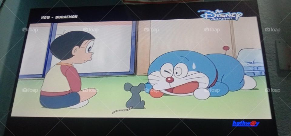 Doraemon rat and Nobita seen