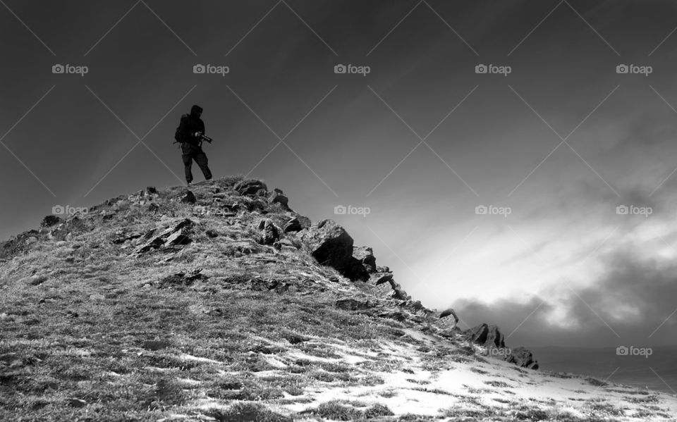 black and white photographer mountain portrait