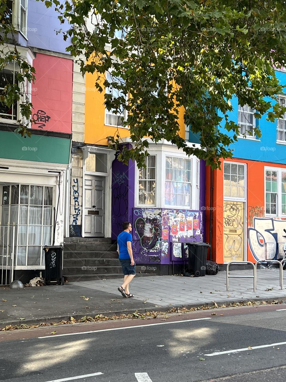 Street photography. Colors on the city. Colourful buildings. Architecture. 