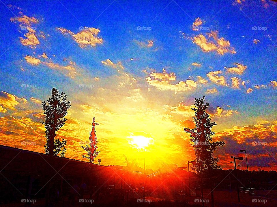 Sunrise at Vienna metro