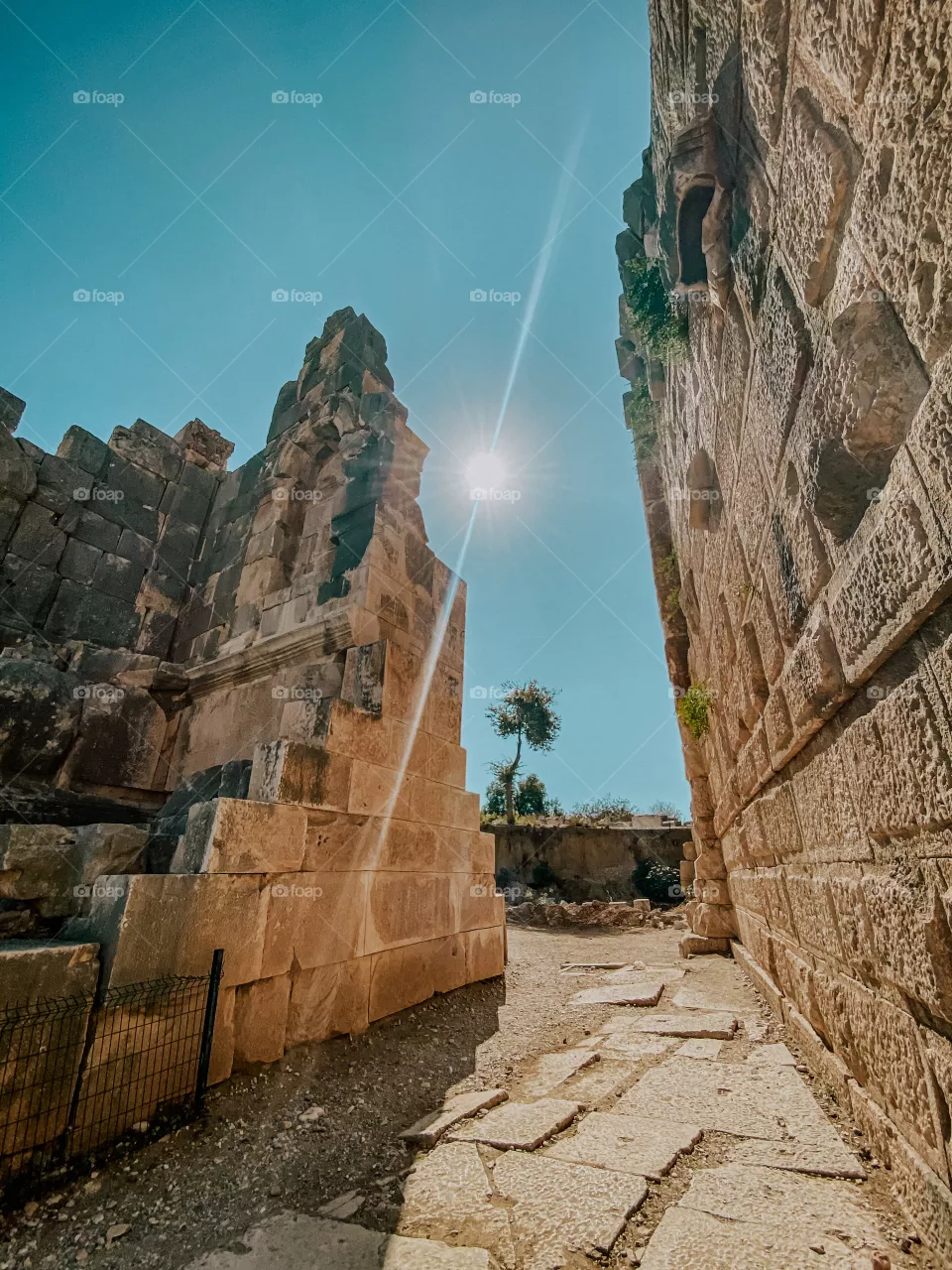 Between stones 