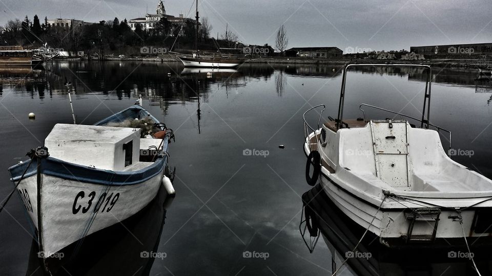 White boats