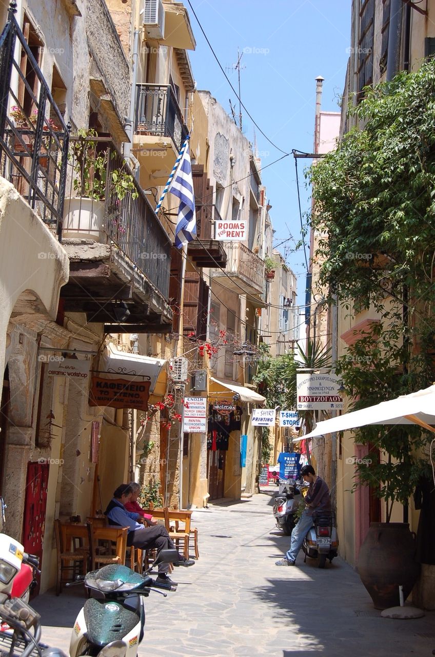 Old street . Old street in Crete 