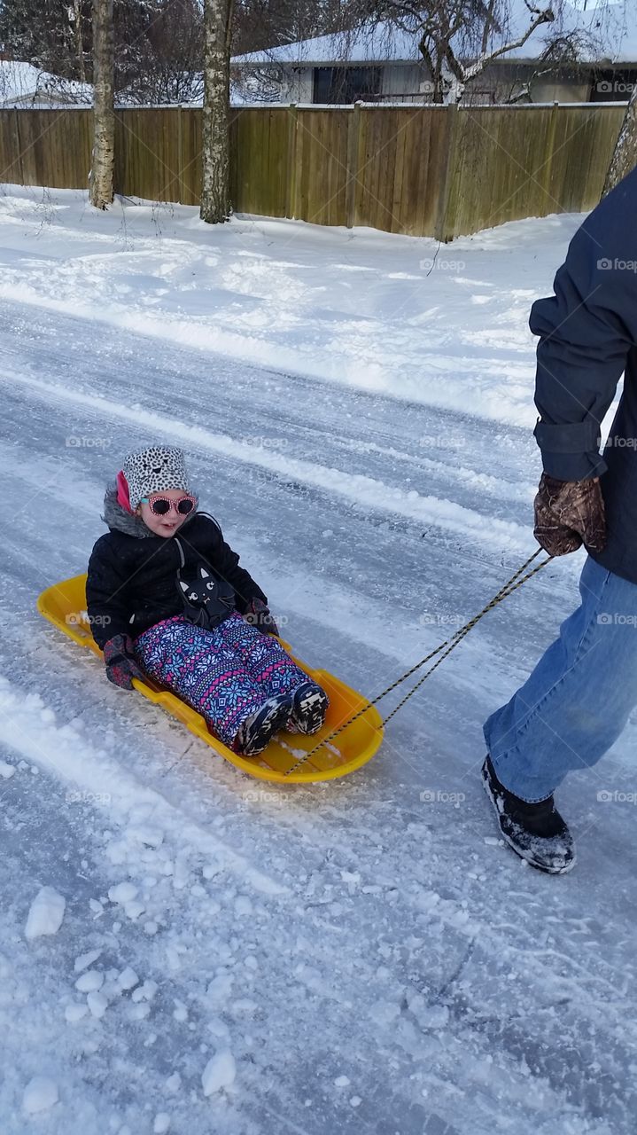 sledding fun