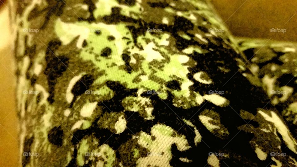 Find the dog face! Camouflage pj's. Relaxing.