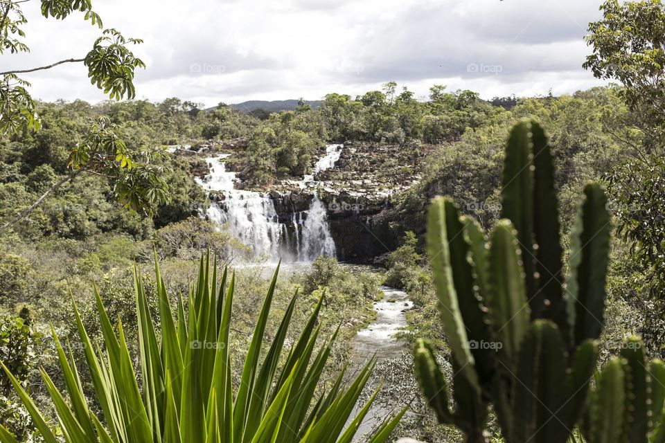 Waterfall. Waterfall at Chapada dos Veadeiros, near Brasilia, Brazil