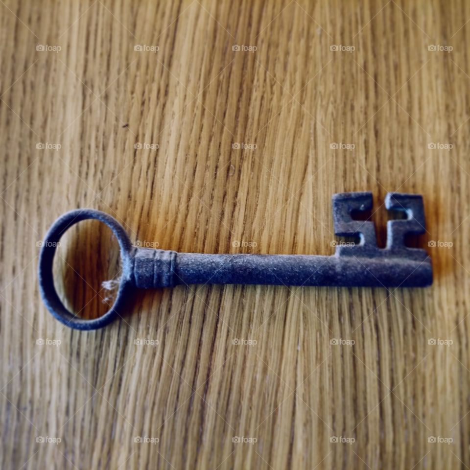 Old key. Old rusty key