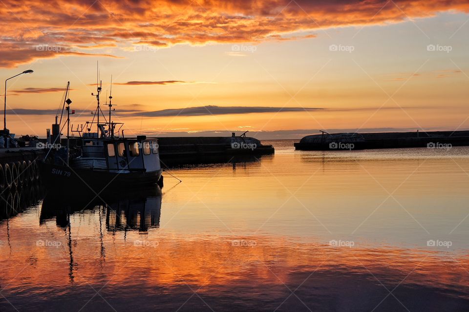 Sunrise in Vitemölla harbour