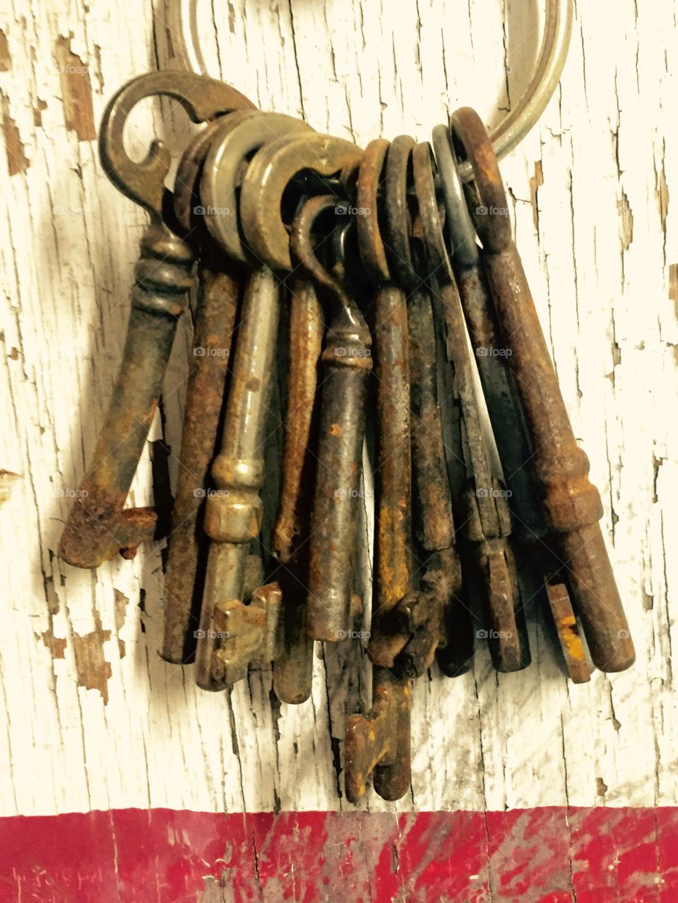 Skeleton keys on barn door