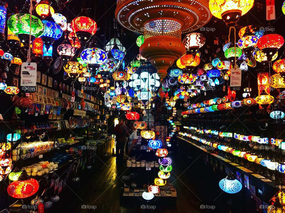 Hanging lanterns, Camden market, London!! 