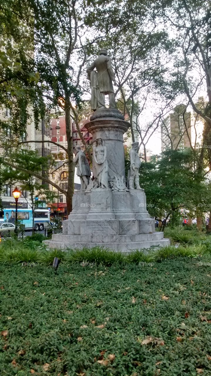 Statue NYC near 72nd street. NYC outdoors