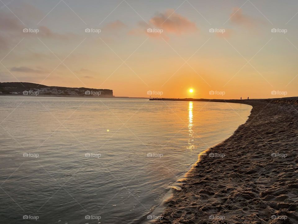 Sunset, Where the lagoon meets the ocean 