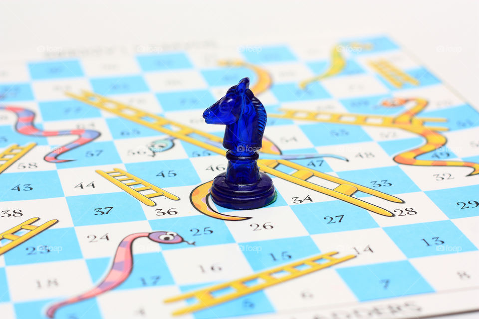 Horse head on chessboard