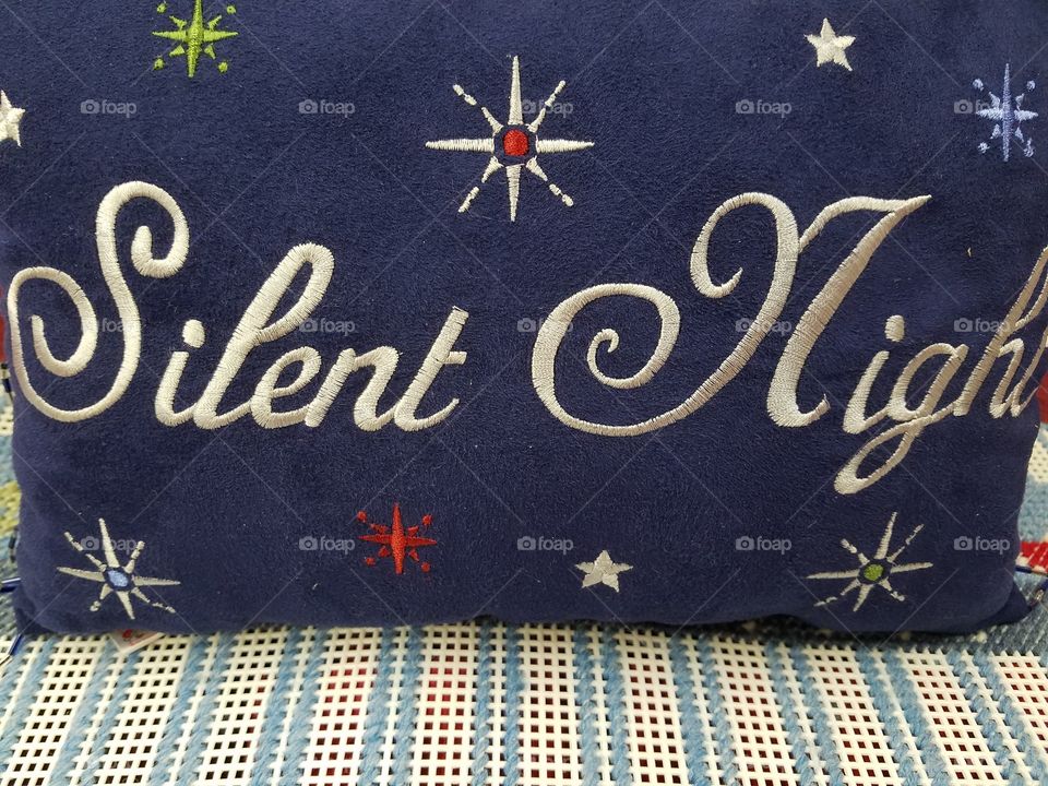 sign silent night holiday