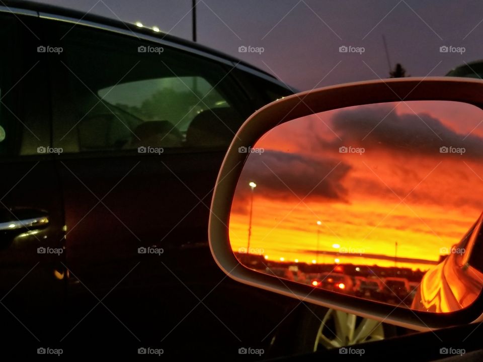 Catching the last glimpse of the sun setting