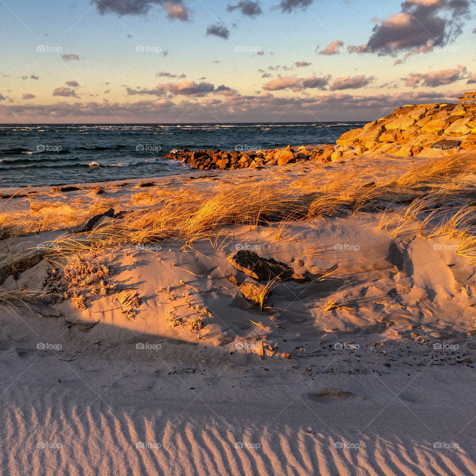 Sunset over the beach, Cape Cod, Massachusetts, United States 
