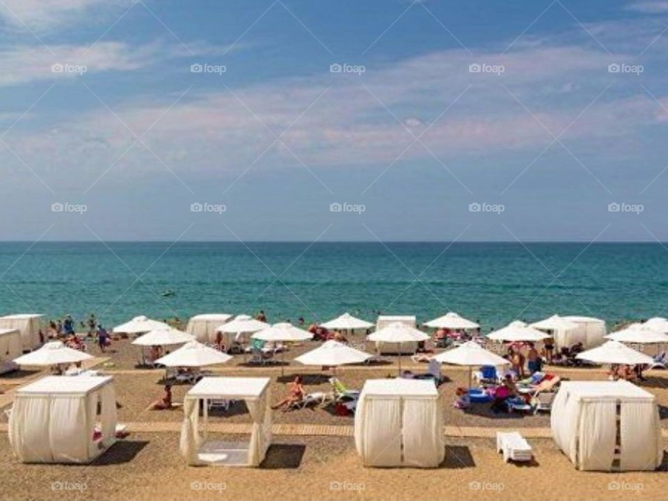 Summer and beach camping